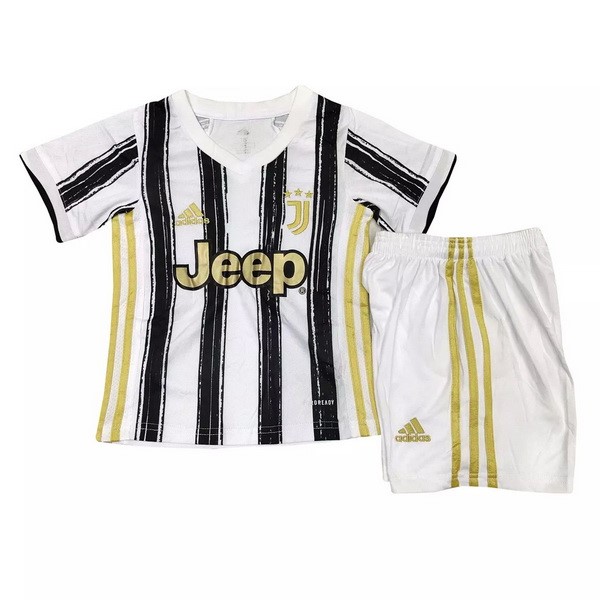 Camiseta Juventus Primera equipo Niños 2020-21 Blanco Negro
